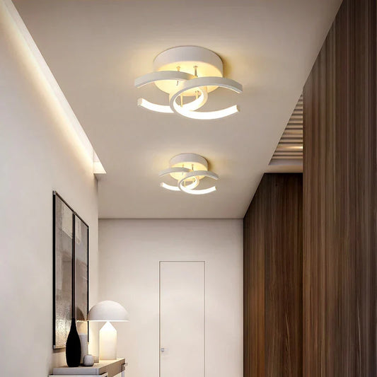 Acantha LED Flush Mount Ceiling Light – Slim Aluminum, Warm White, Black or White