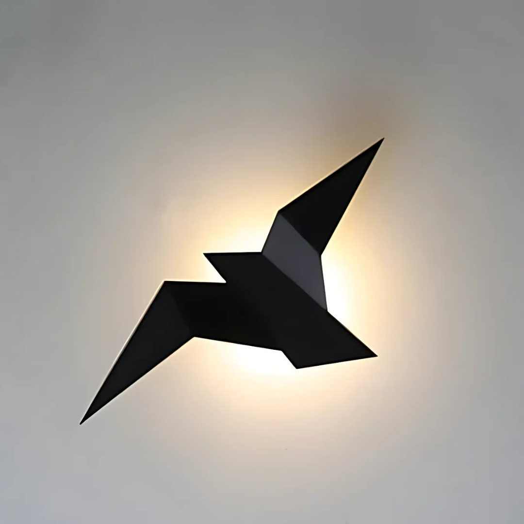 Origami Bird LED Wall Light – Metal, Warm White, Black, Gold or White