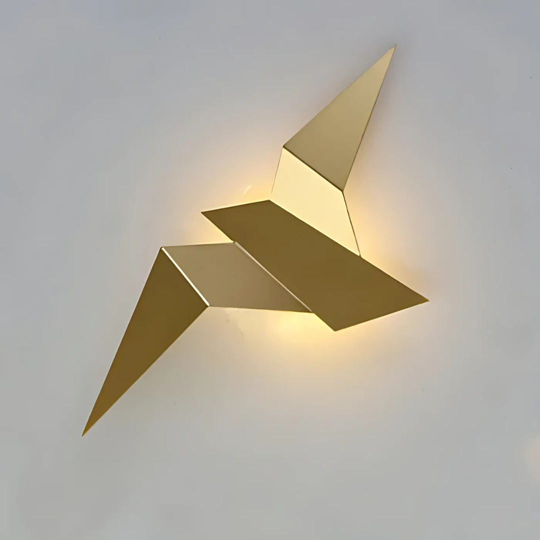 Origami Bird LED Wall Light – Metal, Warm White, Black, Gold or White