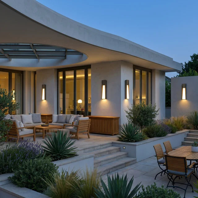 Slim Outdoor LED Wall Light – IP65 Aluminum, Dark Gray, Warm or Cool White, 2 Sizes