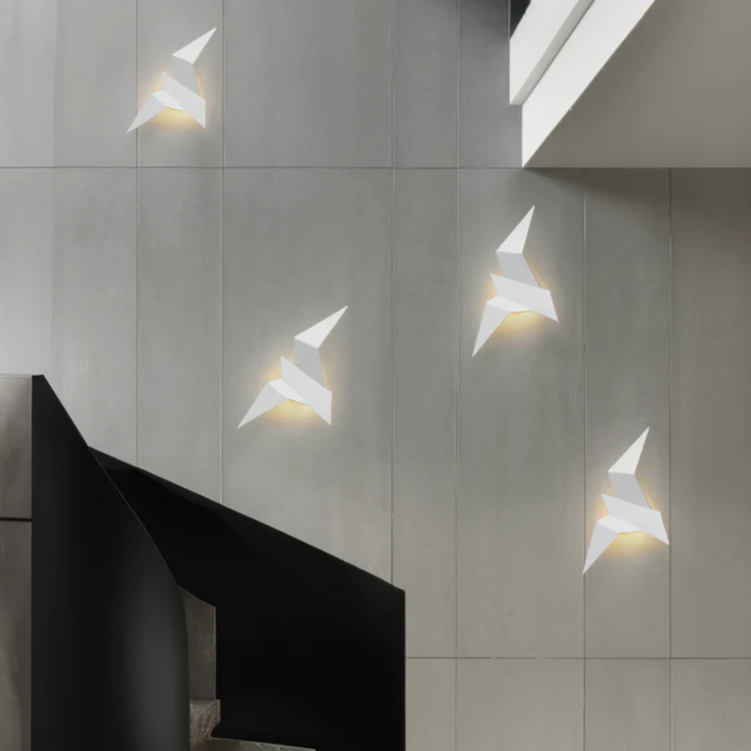 Origami Bird LED Wall Light – Metal, Warm White, Black, Gold or White