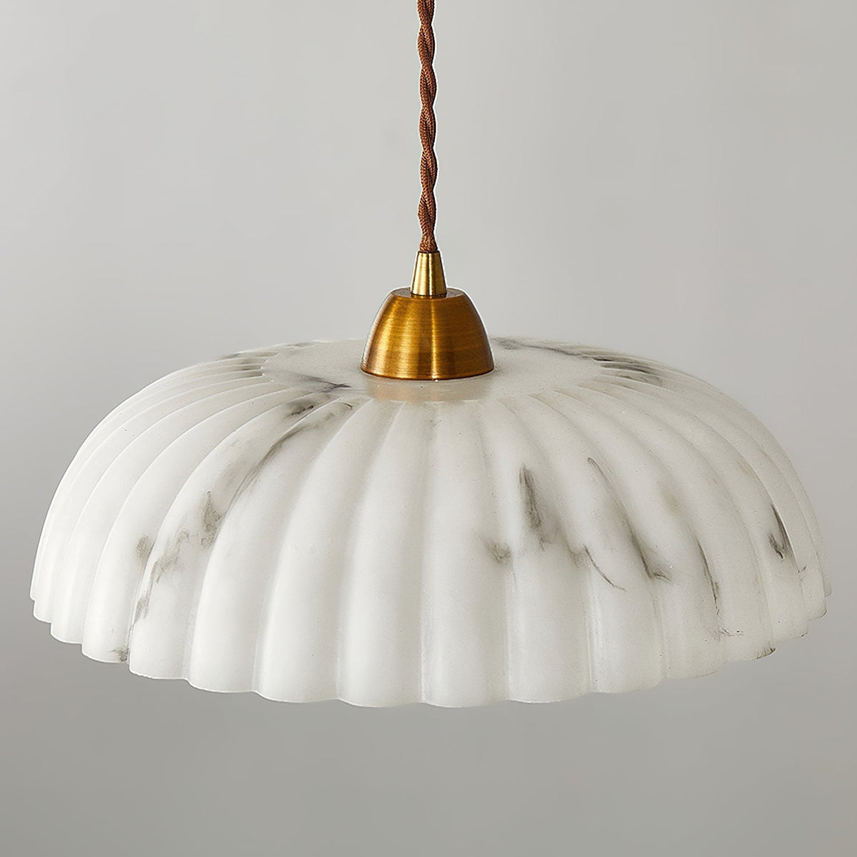 Orielle Organic Pendant Light – Sculptural White Shade, 11.8 Inch
