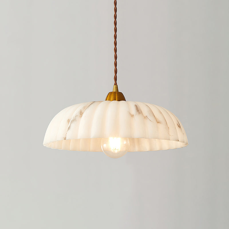 Orielle Organic Pendant Light – Sculptural White Shade, 11.8 Inch