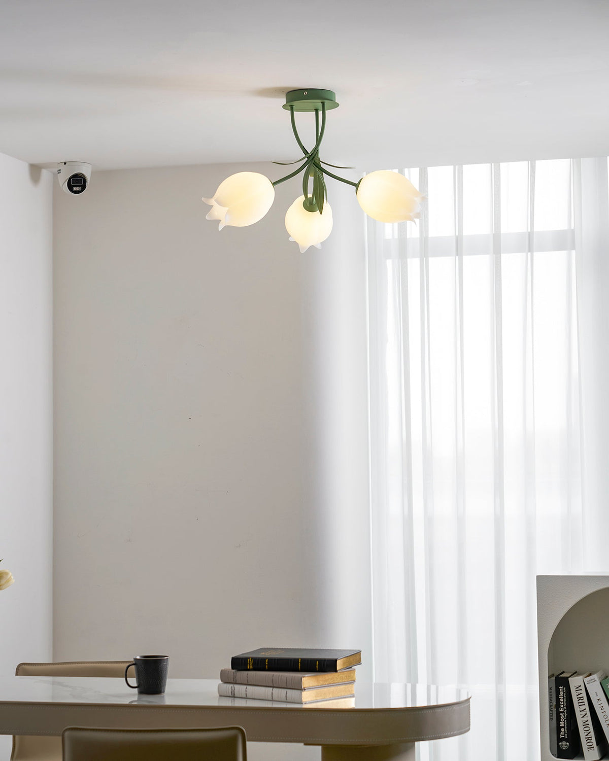Ricko Lily Flower Ceiling Light – Multi-Head Acrylic Shades, Dimmable, Damp Rated, 3 Sizes