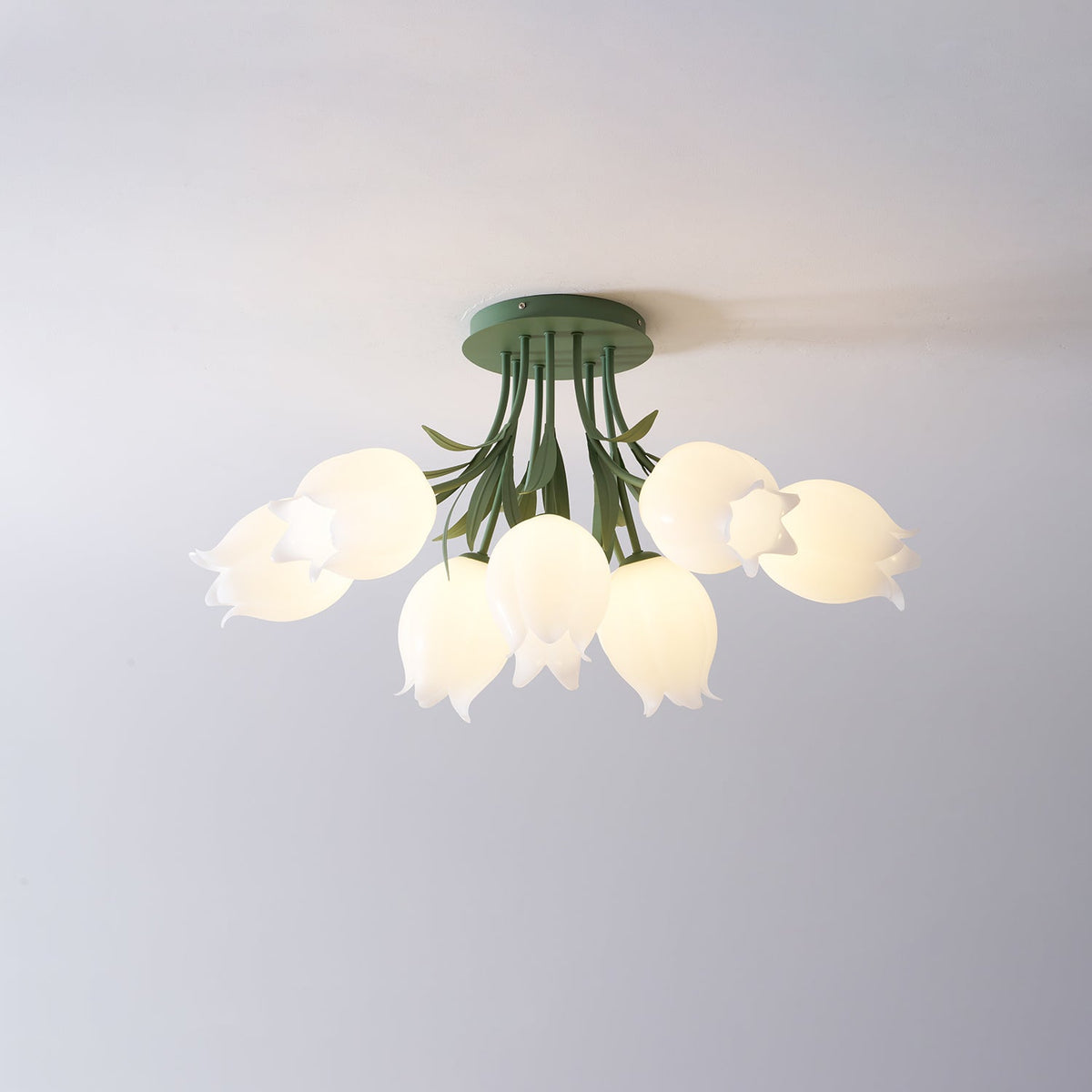 Ricko Lily Flower Ceiling Light – Multi-Head Acrylic Shades, Dimmable, Damp Rated, 3 Sizes