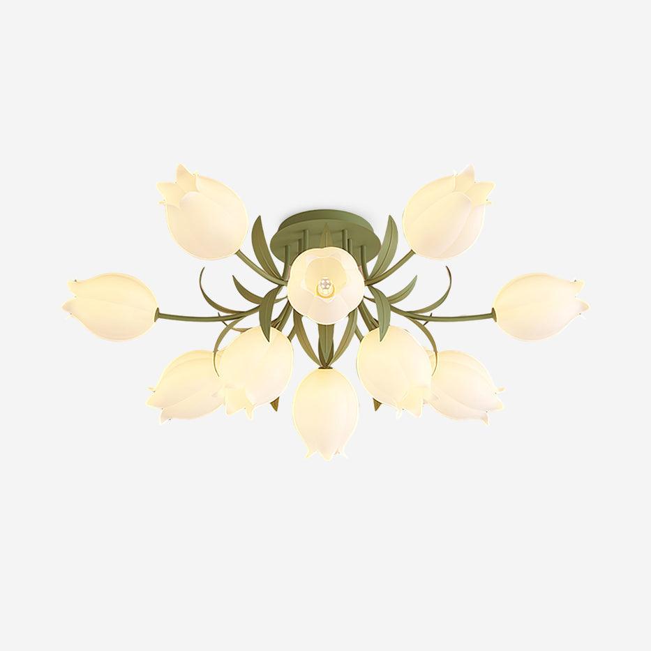 Ricko Lily Flower Ceiling Light – Multi-Head Acrylic Shades, Dimmable, Damp Rated, 3 Sizes