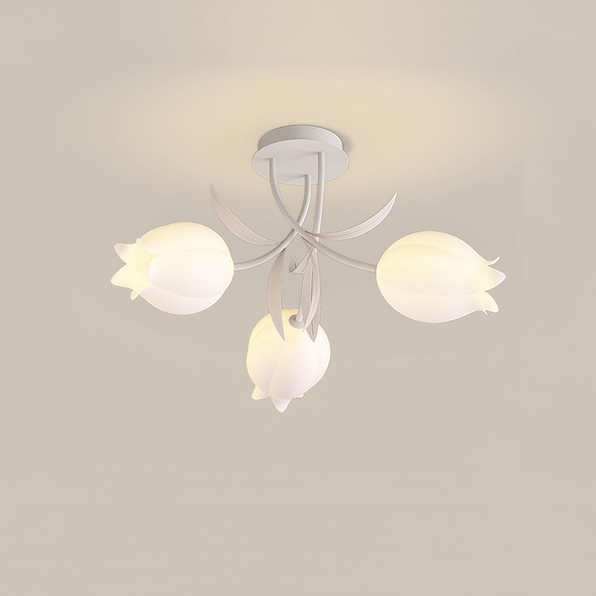 Ricko Lily Flower Ceiling Light – Multi-Head Acrylic Shades, Dimmable, Damp Rated, 3 Sizes