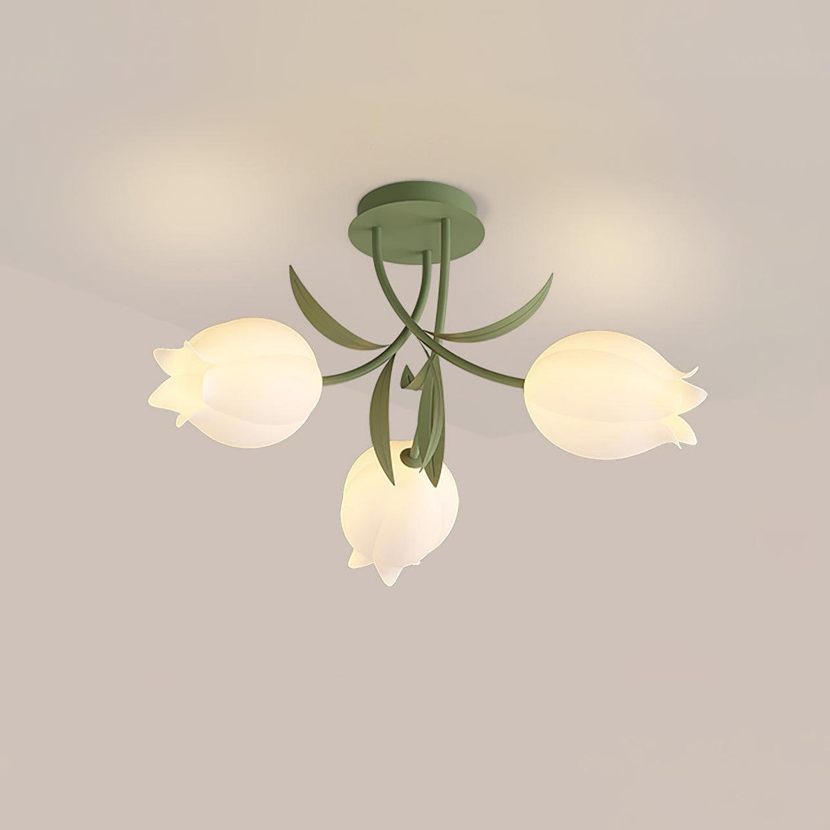 Ricko Lily Flower Ceiling Light – Multi-Head Acrylic Shades, Dimmable, Damp Rated, 3 Sizes