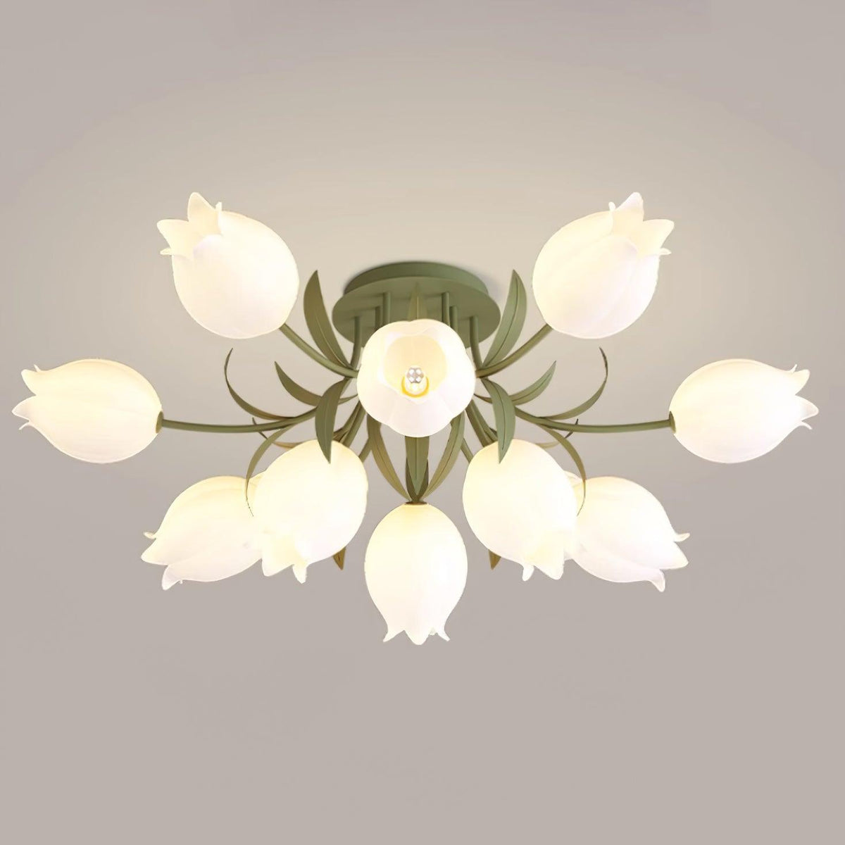 Ricko Lily Flower Ceiling Light – Multi-Head Acrylic Shades, Dimmable, Damp Rated, 3 Sizes