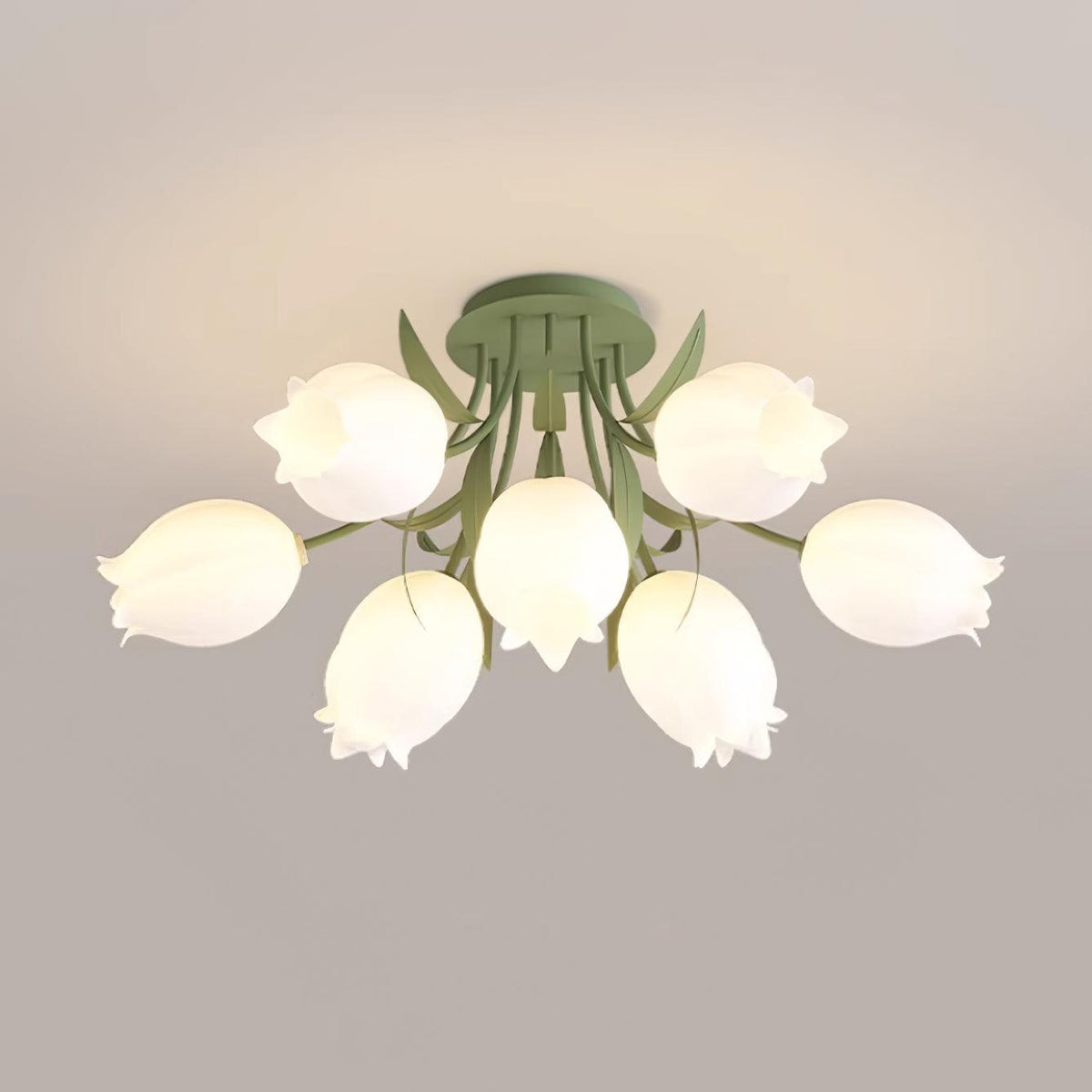 Ricko Lily Flower Ceiling Light – Multi-Head Acrylic Shades, Dimmable, Damp Rated, 3 Sizes