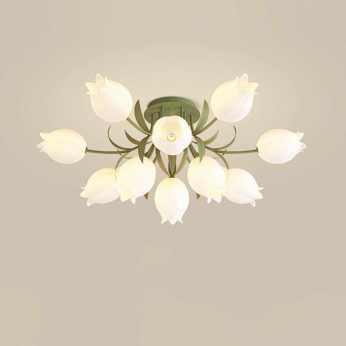 Ricko Lily Flower Ceiling Light – Multi-Head Acrylic Shades, Dimmable, Damp Rated, 3 Sizes