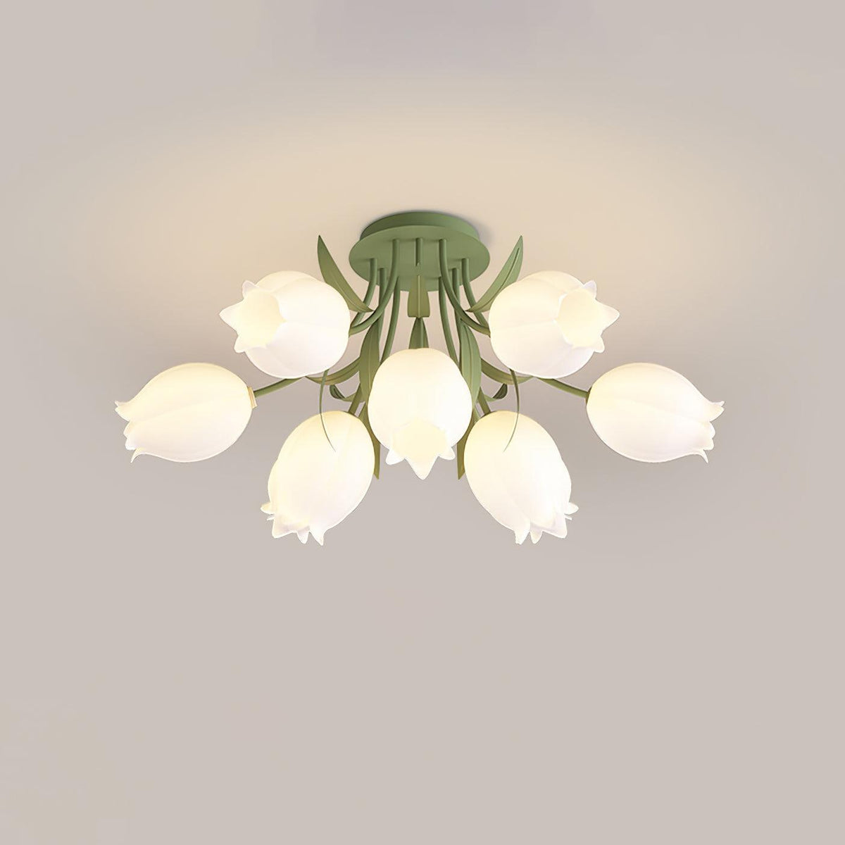 Ricko Lily Flower Ceiling Light – Multi-Head Acrylic Shades, Dimmable, Damp Rated, 3 Sizes