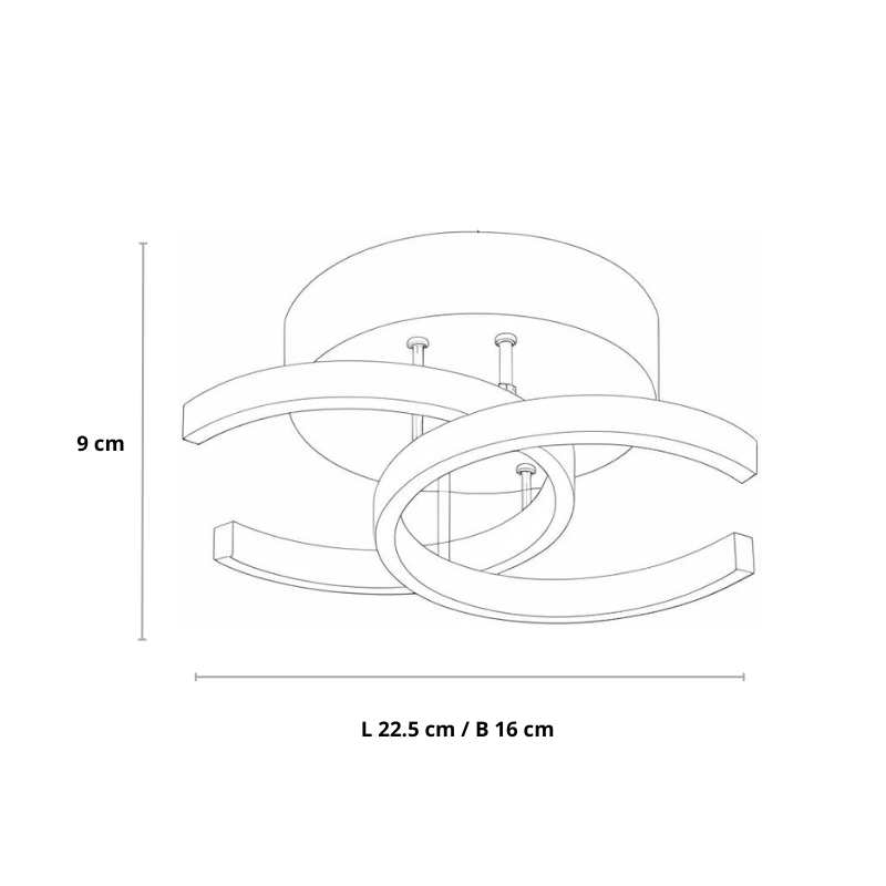 Acantha LED Flush Mount Ceiling Light – Slim Aluminum, Warm White, Black or White