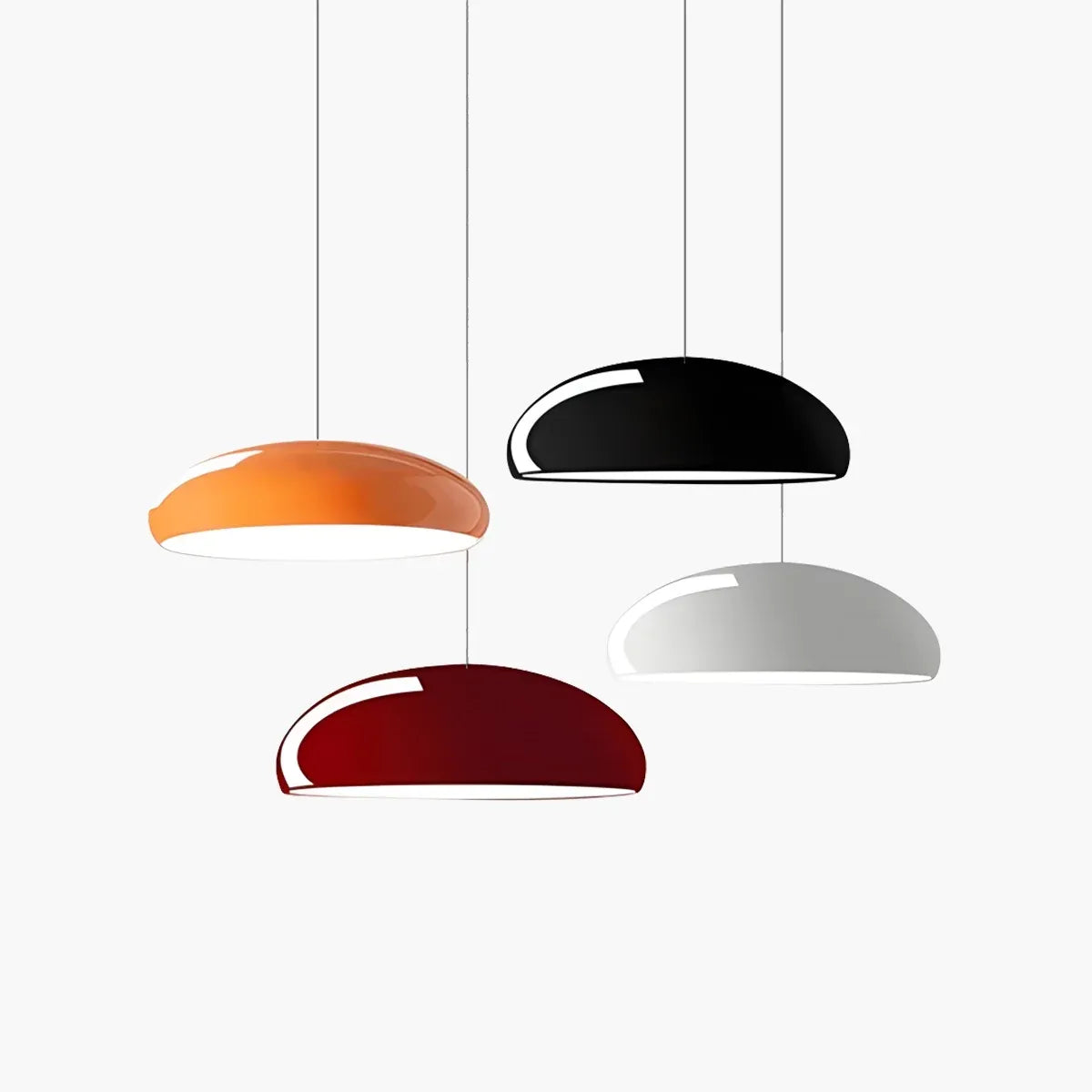 ArcDeco Dome Pendant Light – Dimmable 12W LED, 3 Color Temperatures, 4 Colors, 3 Sizes