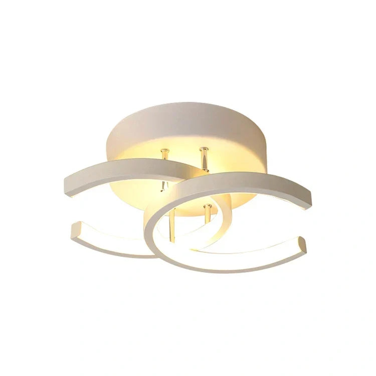 Acantha LED Flush Mount Ceiling Light – Slim Aluminum, Warm White, Black or White