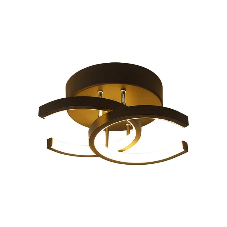 Acantha LED Flush Mount Ceiling Light – Slim Aluminum, Warm White, Black or White