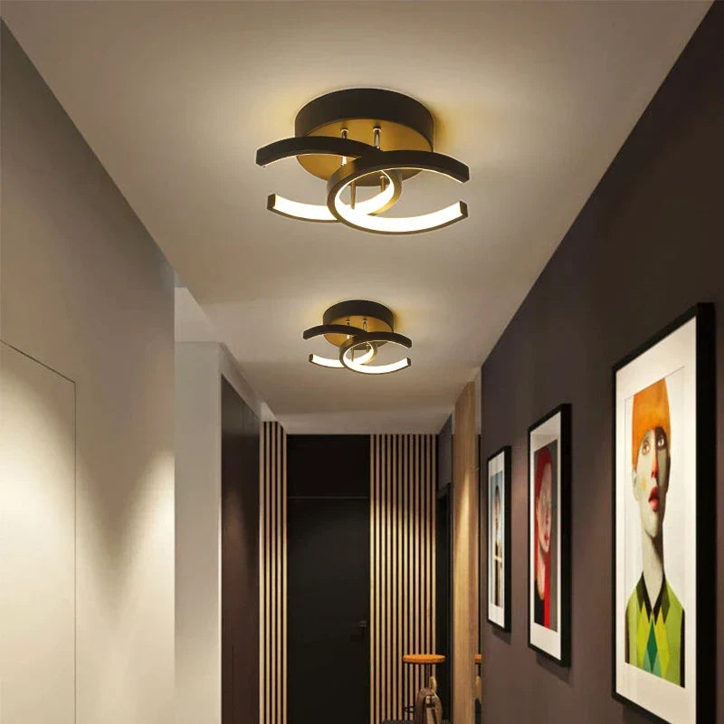 Acantha LED Flush Mount Ceiling Light – Slim Aluminum, Warm White, Black or White